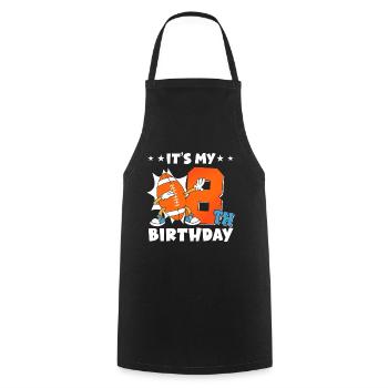 Es Ist Mein 8. Geburtstag American Football - Kochschürze - Schwarz - Vorne - AI Model Male 185 dark (185cm)