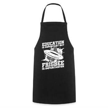 Bildung Ist Wichtig, Aber Sport Ultimate Frisbee - Kochschürze - Schwarz - Vorne - AI Model Male 185 dark (185cm)