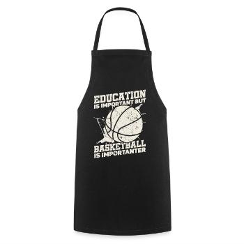 Bildung Ist Wichtig, Aber Sportball Basketball - Kochschürze - Schwarz - Vorne - AI Model Male 185 dark (185cm)