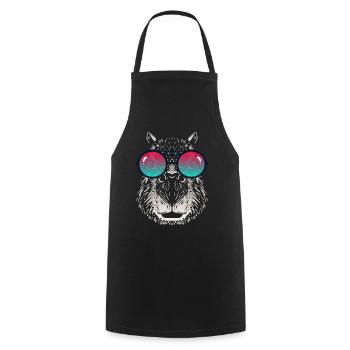 Capybara cool avec des lunettes de soleil - Tablier de cuisine - noir - Devant - AI Model Male 185 dark (185cm)