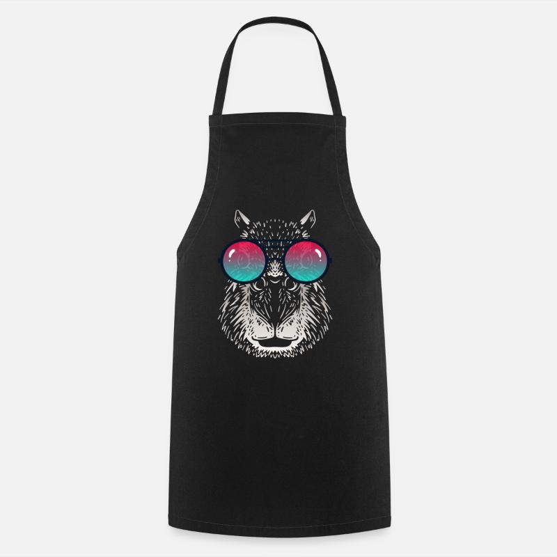 Cool Capybara with Sunglasses - Cooking Apron - black