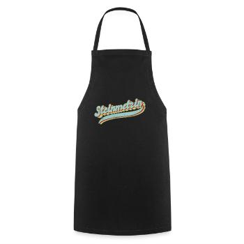 Handwerker Steinmetz Vintage Steinmetzin - Kochschürze - Schwarz - Vorne - AI Model Male 185 dark (185cm)