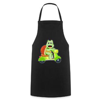 Turtle Scooter - Cooking Apron - black - Front - AI Model Male 185 dark (185cm)