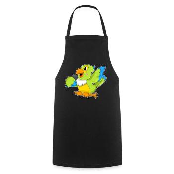 Parrot Singer Microphone Singing - Cooking Apron - black - Front - AI Model Male 185 dark (185cm)