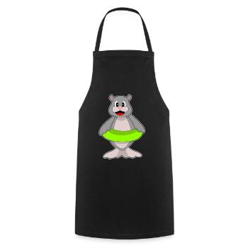 Seal Swimming Swimming Ring Summer - Cooking Apron - black - Front - AI Model Male 185 dark (185cm)