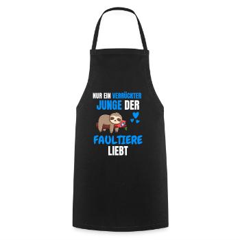 Tropisches Tier Jungs Lustiges Geschenk Faultier - Kochschürze - Schwarz - Vorne - AI Model Male 185 dark (185cm)