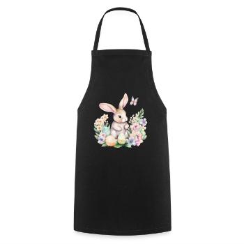 Frohe Ostern Hase Osterei für einen Osterhasen - Kochschürze - Schwarz - Vorne - AI Model Male 185 dark (185cm)