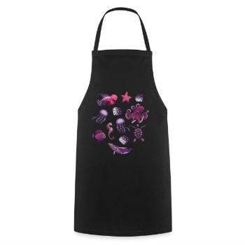 Marine animal Sea Underwater - Cooking Apron - black - Front - AI Model Male 185 dark (185cm)