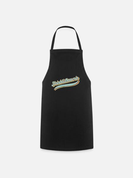 Handwerker Vintage Steinmetzin Steinbildhauerin - Kochschürze - Schwarz