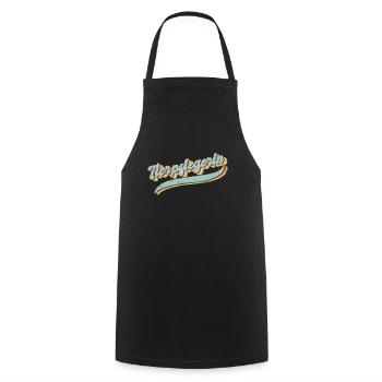 Tierwirt Vintage Tierpflegerin - Kochschürze - Schwarz - Vorne - AI Model Male 185 dark (185cm)