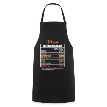 Maman Valeurs nutritionnelles Drôle de fête des mères Nutrition - Tablier de cuisine - noir - Devant - AI Model Male 185 dark (185cm)