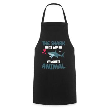 Animal préféré prédateur océan animal cadeau requin - Tablier de cuisine - noir - Devant - AI Model Male 185 dark (185cm)