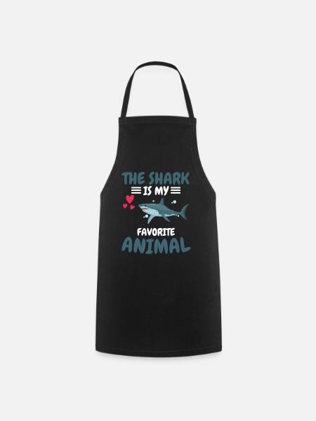 Animal préféré prédateur océan animal cadeau requin - Tablier de cuisine - noir