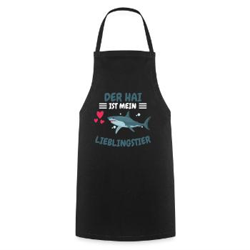 Ozean Tier Lieblingstier Geschenk Lustiges Hai - Kochschürze - Schwarz - Vorne - AI Model Male 185 dark (185cm)