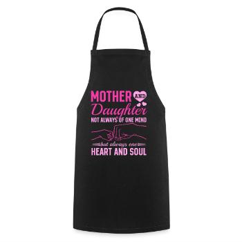 great Mother's Day saying - one heart and one soul. - Cooking Apron - black - Front - AI Model Male 185 dark (185cm)