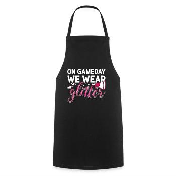 Cheerleading On Game Day We Wear Glitter Cheering - Cooking Apron - black - Front - AI Model Male 185 dark (185cm)