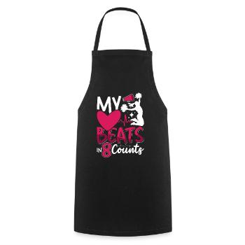 Cheerleading My Heart bat en 8 chefs d’accusation Cheering - Tablier de cuisine - noir - Devant - AI Model Male 185 dark (185cm)