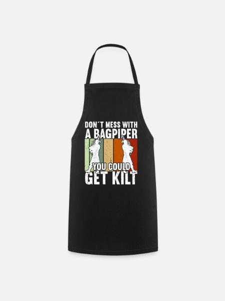 Bagpipe Bagpiper Bagpipes - Cooking Apron - black