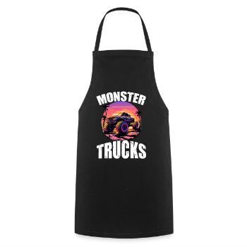 Monster Trucks für Männer und Jungen - Kochschürze - Schwarz - Vorne - AI Model Male 185 dark (185cm)
