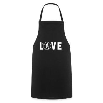 Lacrosse Love Intercrosse Lax Player Polo Crosse - Cooking Apron - black - Front - AI Model Male 185 dark (185cm)