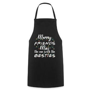 Merry Friends Mas celui avec le meilleur - Tablier de cuisine - noir - Devant - AI Model Male 185 dark (185cm)