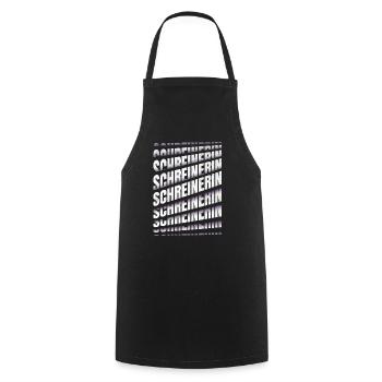 Schreiner Spruch Schreinerin - Kochschürze - Schwarz - Vorne - AI Model Male 185 dark (185cm)