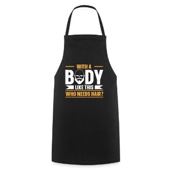Being Bald Bald Guy With A Beard Bald Dad - Cooking Apron - black - Front - AI Model Male 185 dark (185cm)