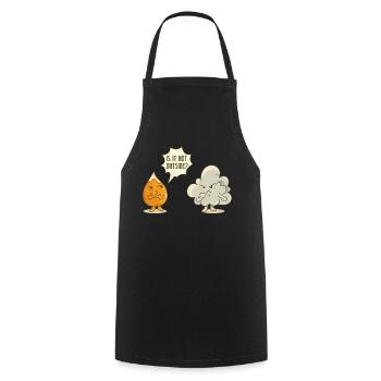 funny corn corn on the cob in the sun popcorn - Cooking Apron - black - Front - AI Model Male 185 dark (185cm)