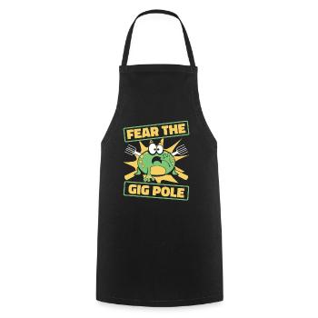 Fear The Gig Pole Kröte Kaulquappe Laubfrosch - Kochschürze - Schwarz - Vorne - AI Model Male 185 dark (185cm)