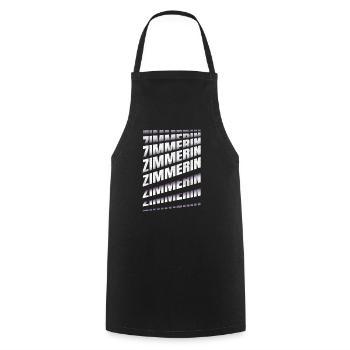 Zimmerer Spruch Zimmerin - Kochschürze - Schwarz - Vorne - AI Model Male 185 dark (185cm)