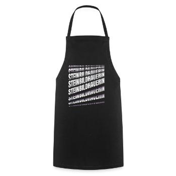 Handwerker Spruch Steinmetzin Steinbildhauerin - Kochschürze - Schwarz - Vorne - AI Model Male 185 dark (185cm)