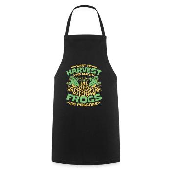 Want To Harvest As Much Frogs As Possible Frog - Cooking Apron - black - Front - AI Model Male 185 dark (185cm)