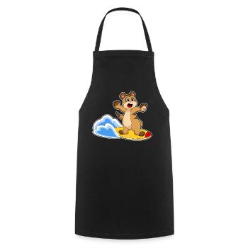 Été de surf sur planche de surf sur suricate - Tablier de cuisine - noir - Devant - AI Model Male 185 dark (185cm)