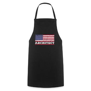 USA Flag Architect America Architects - Cooking Apron - black - Front - AI Model Male 185 dark (185cm)