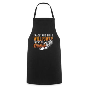Track And Field Willpower Knows Sprinting Athletic - Cooking Apron - black - Front - AI Model Male 185 dark (185cm)