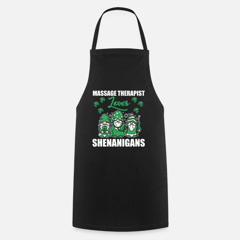 Masseur adore la Saint-Patrick de Shenanigance - Tablier de cuisine - noir
