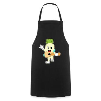 Radishes Musicien Guitare Musique - Tablier de cuisine - noir - Devant - AI Model Male 185 dark (185cm)