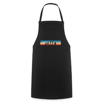 Evolution of the photographer — - Cooking Apron - black - Front - AI Model Male 185 dark (185cm)