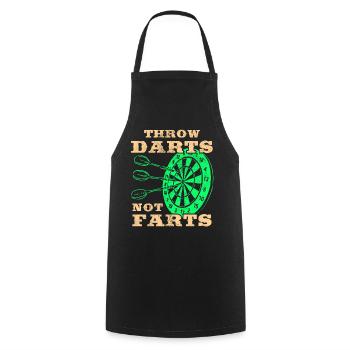 Darts Sports Club, Dartboard, Arrow Sport Darts - Cooking Apron - black - Front - AI Model Male 185 dark (185cm)