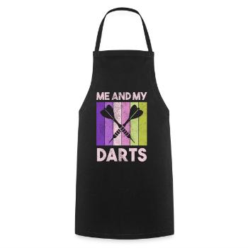 Club de sport de fléchettes, jeu de fléchettes, fléchettes sportives Arrow - Tablier de cuisine - noir - Devant - AI Model Male 185 dark (185cm)