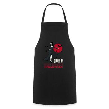 Halloween Queen Gothic Pin Up Vampire Woman - Cooking Apron - black - Front - AI Model Male 185 dark (185cm)