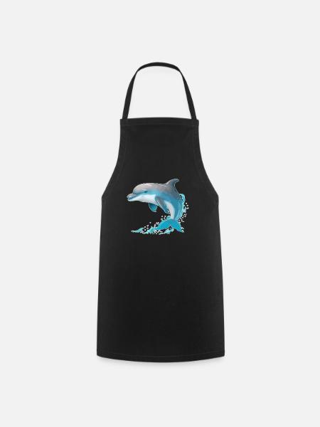Delfin - Kochschürze - Schwarz