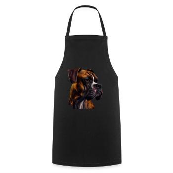 Boxer Hundebesitzer Hund Hunde Hunderasse Boxer - Kochschürze - Schwarz - Vorne - AI Model Male 185 dark (185cm)