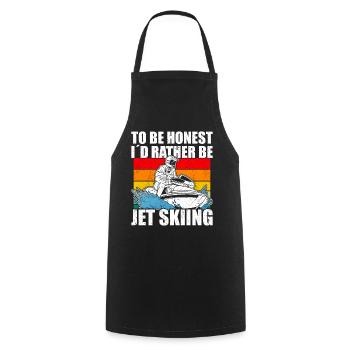 Jetski Jetski Skifahren - Kochschürze - Schwarz - Vorne - AI Model Male 185 dark (185cm)