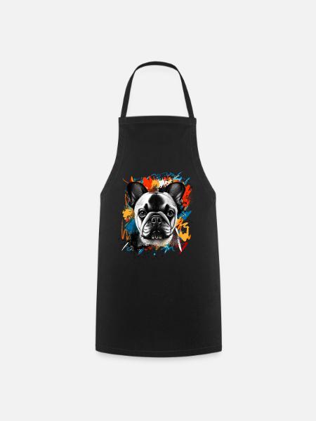 Bouledogue français - Tablier de cuisine - noir