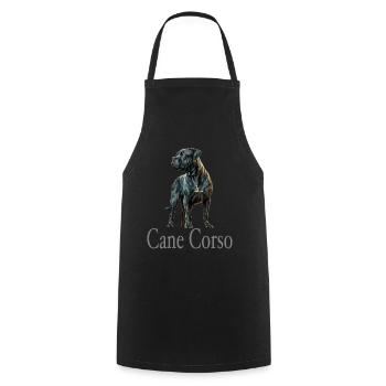Cane Corso für einen Cane Corso Besitzer - Kochschürze - Schwarz - Vorne - AI Model Male 185 dark (185cm)