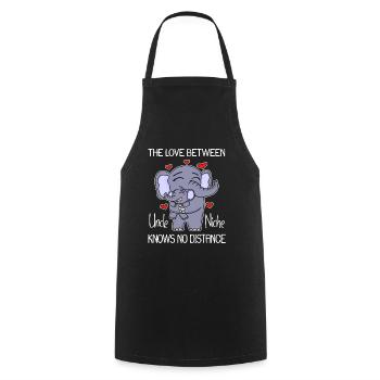 Onkel und Nichte Liebe Elefant Geschenk - Kochschürze - Schwarz - Vorne - AI Model Male 185 dark (185cm)