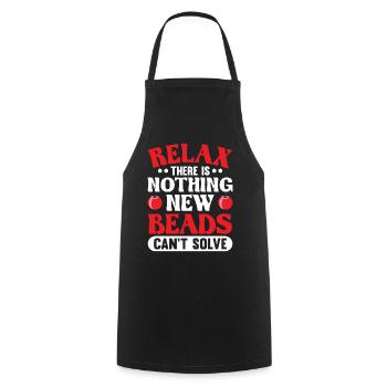 Beaded Beadwork Jeweller Jewellery Maker - Cooking Apron - black - Front - AI Model Male 185 dark (185cm)