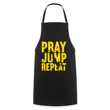 Bungee Jump Bungee Jumping - Cooking Apron - black - Front - AI Model Male 185 dark (185cm)