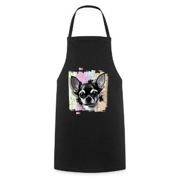 Chihuahua - Cooking Apron - black - Front - AI Model Male 185 dark (185cm)
